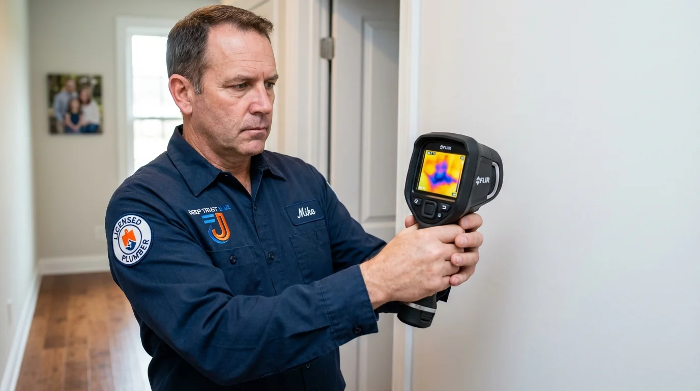 Thermal imaging leak detection by Johns Plumbing LLC in West Simsbury